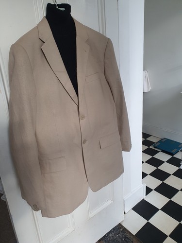 Linen blend gents - linen, beige